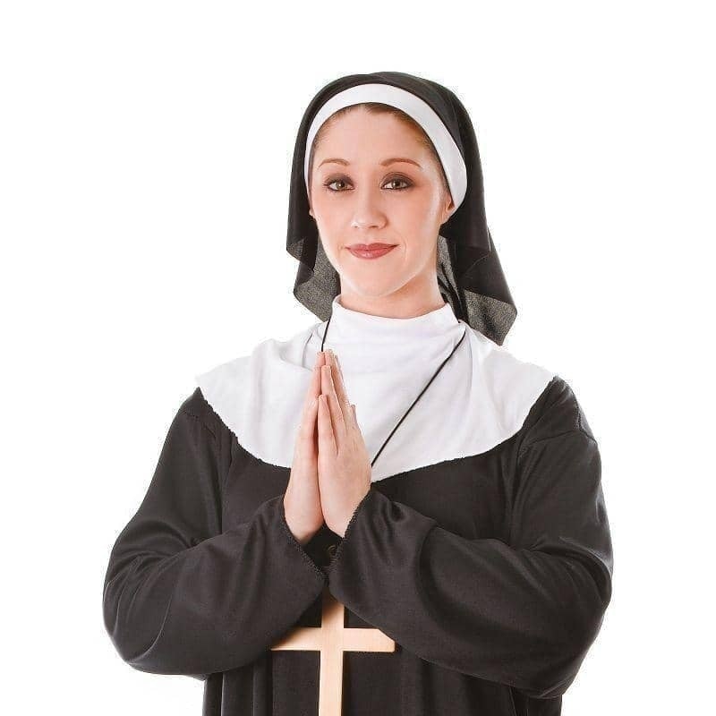 Nun Adult Costume Plus Size Black Robes_2