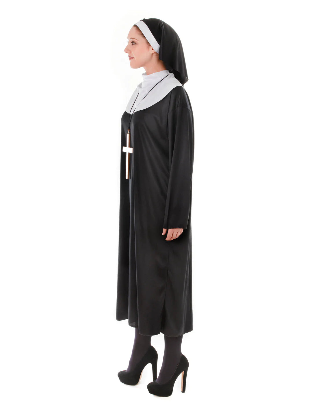 Nun Adult Costume Plus Size Black Robes_6
