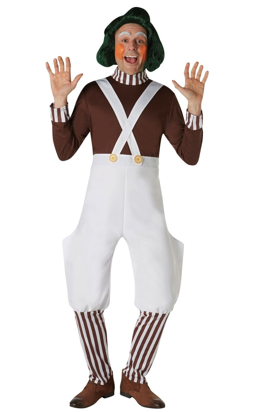 Oompa Loompa Costume Adult Jumpsuit Charlie and the Chocolate Factory_1