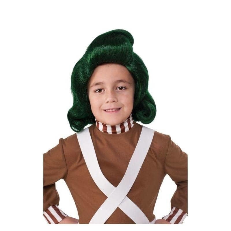 Oompa Loompa Wig for Kids Chocolate Factory Green Hair_1