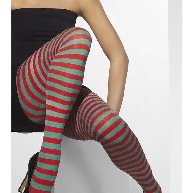 Opaque Tights Adult Red Green_1