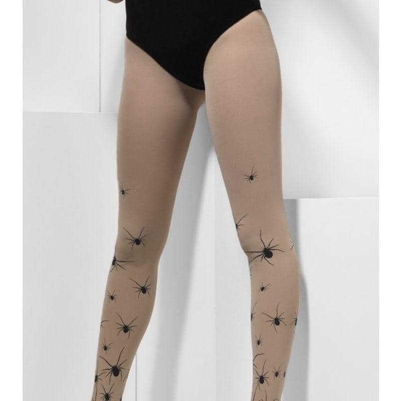 Opaque Tights With Spiders Adult Nude Black_1