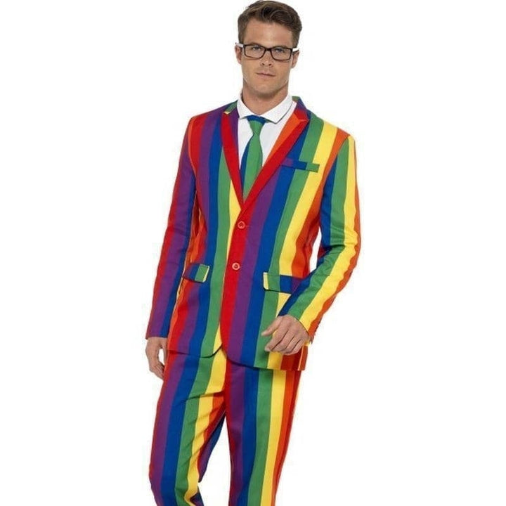 Over The Rainbow Suit Adult Multi Coloured Pride Costume_1