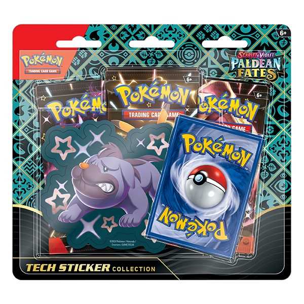 Pokémon TCG: Scarlet & Violet 4.5 Paldean Fates Tech Sticker Box - Fidough/Greavard/Maschiff 4