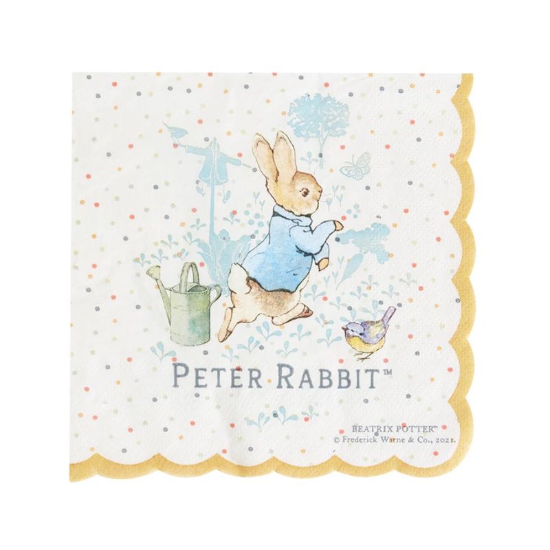 Peter Rabbit Classic Tableware Party Napkins x16 All Cream Blue_1