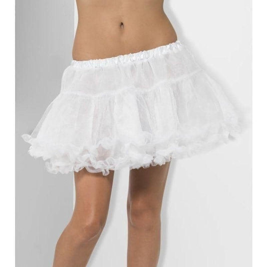 Petticoat White with Satin Band and Ruffles Adult Costume Accessory 2