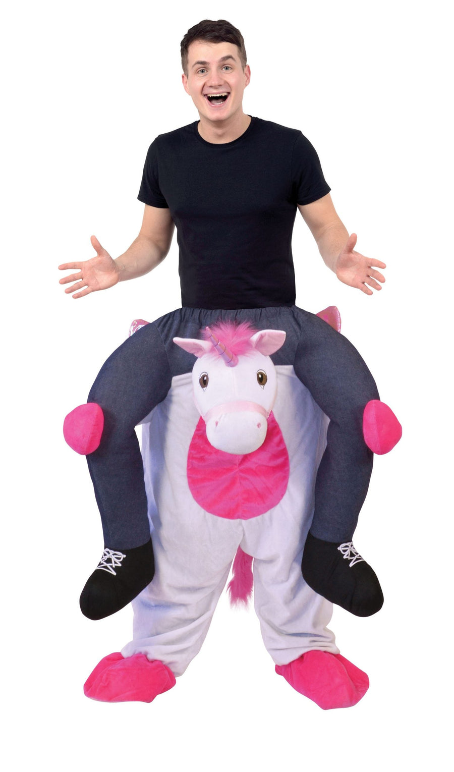 Piggy Back Unicorn Costume Adult Unisex Male Chest Size 44" Female Uk 10 14_1