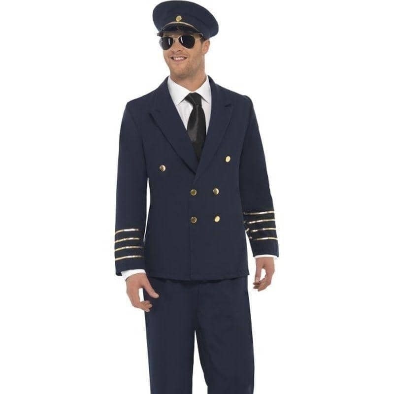 Pilot Costume Adult Navy Blue_1
