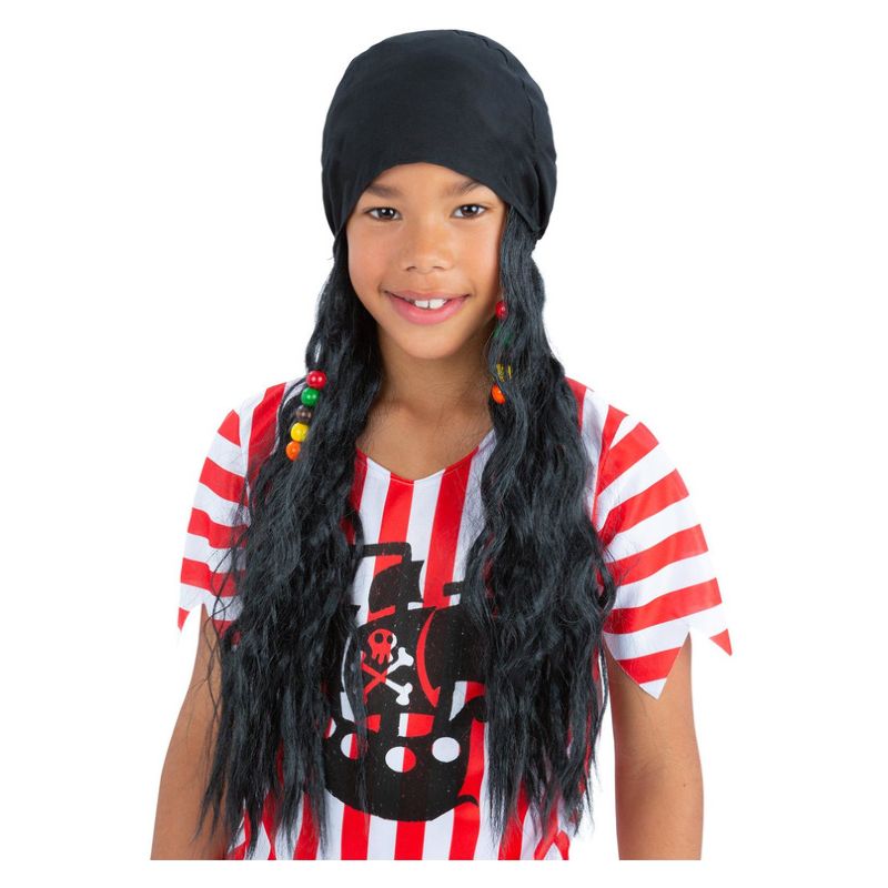 Pirate Bandana with Attached Hair Child_1