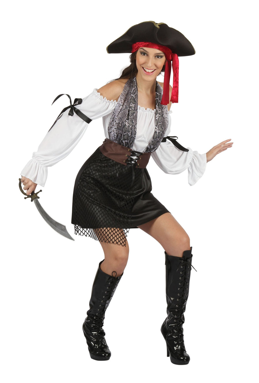 Pirate Lady Buccaneer Costume Dress and Hat_1