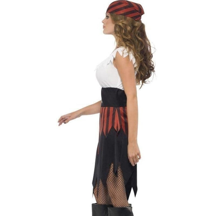 Pirate Wench Costume Adult Dress Black White Red_3