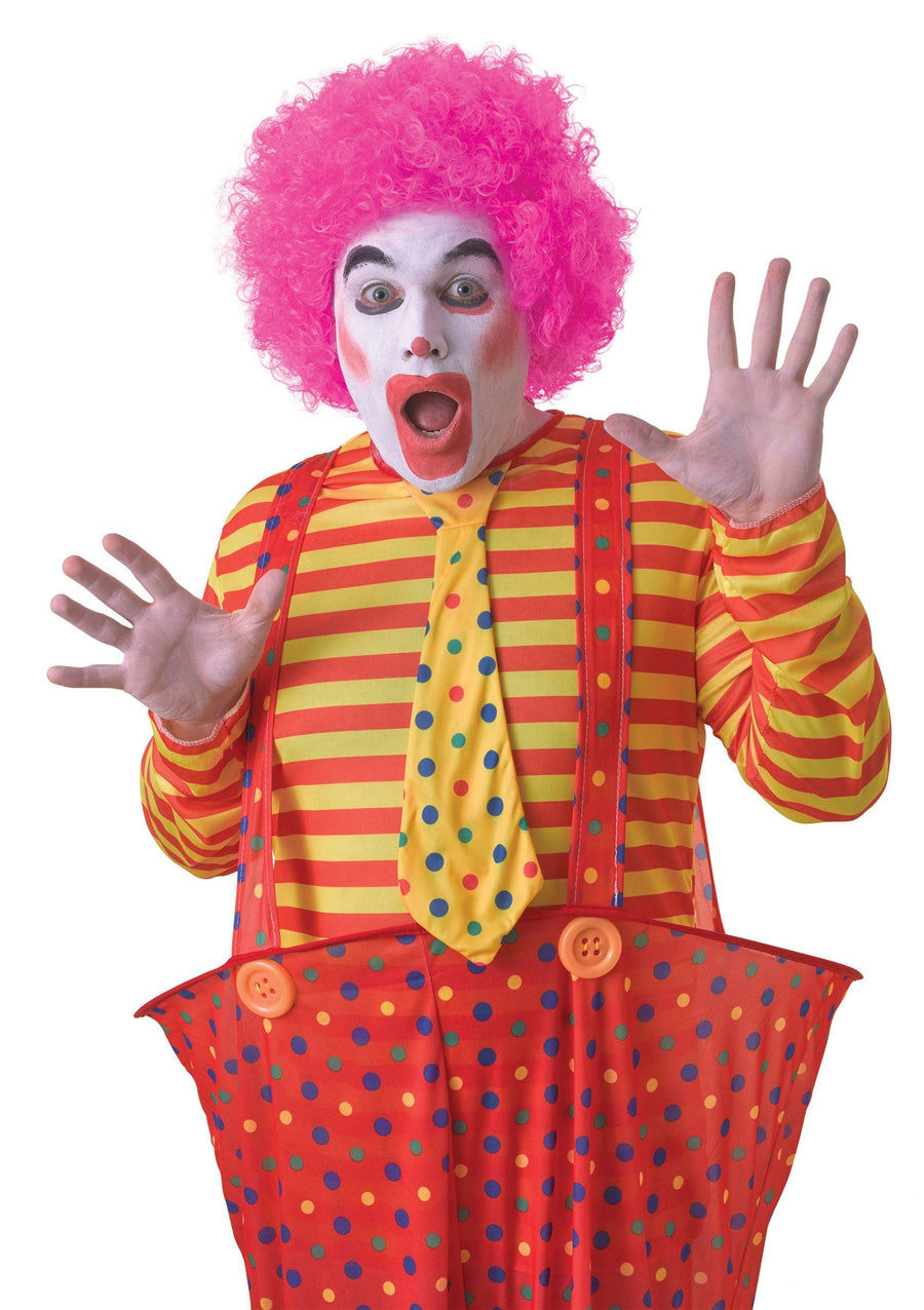 Pop Wig Pink Clown Curly Hair_1