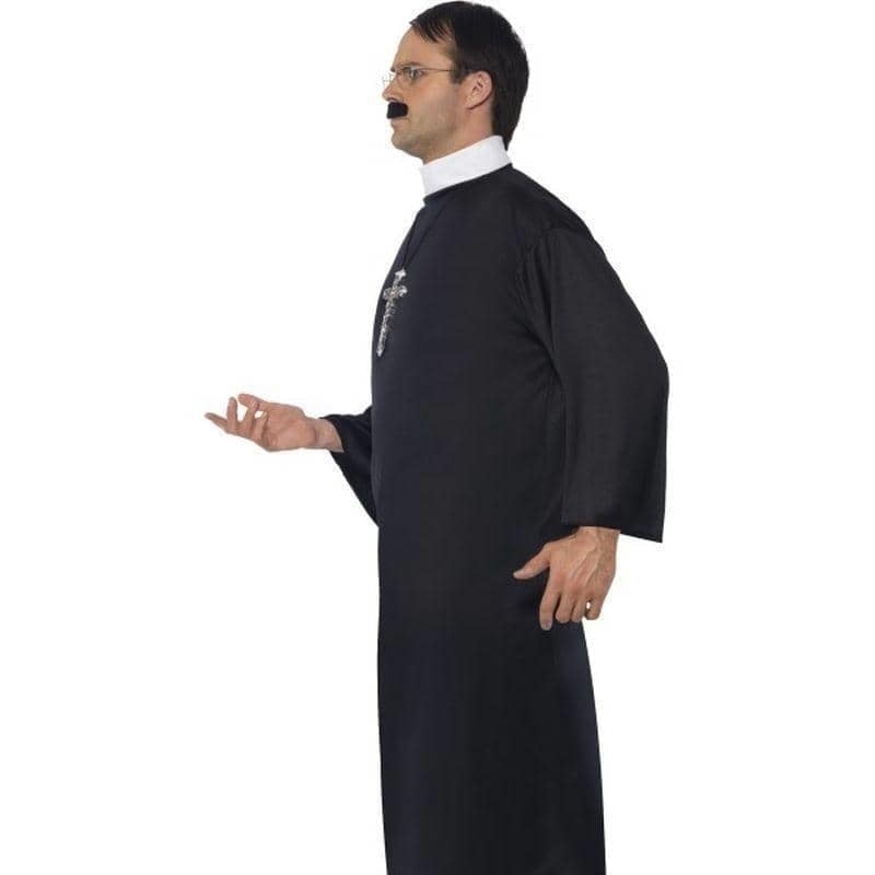 Priest Costume Adult Black White_3