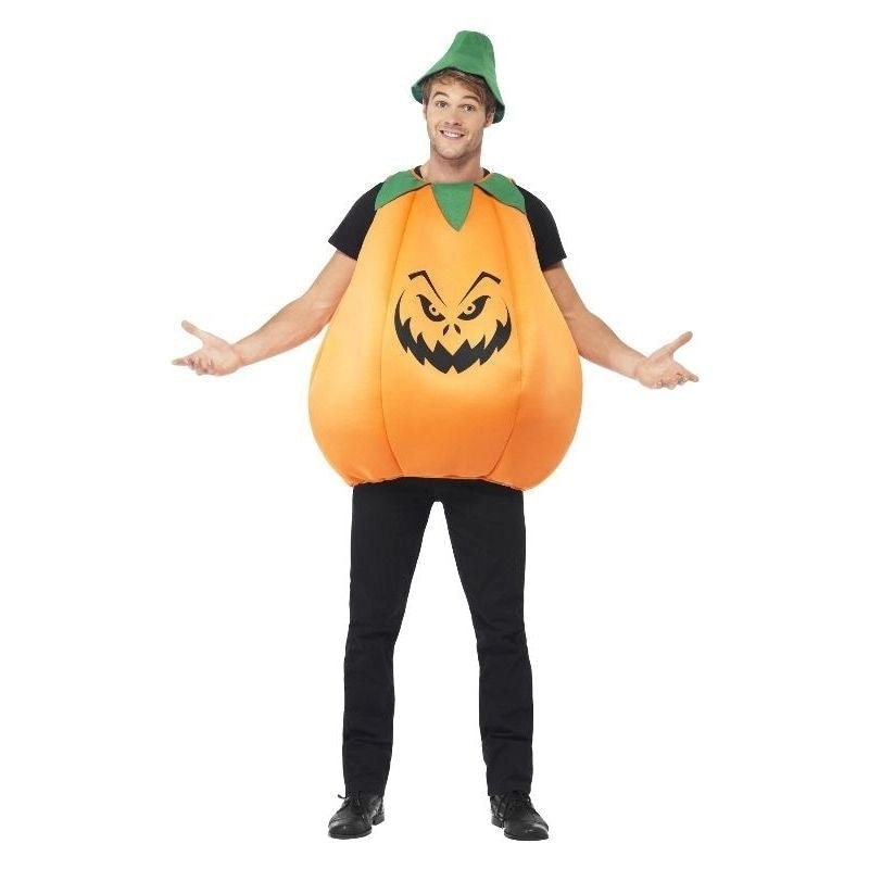 Pumpkin Costume Adult Orange Green Tabard_2