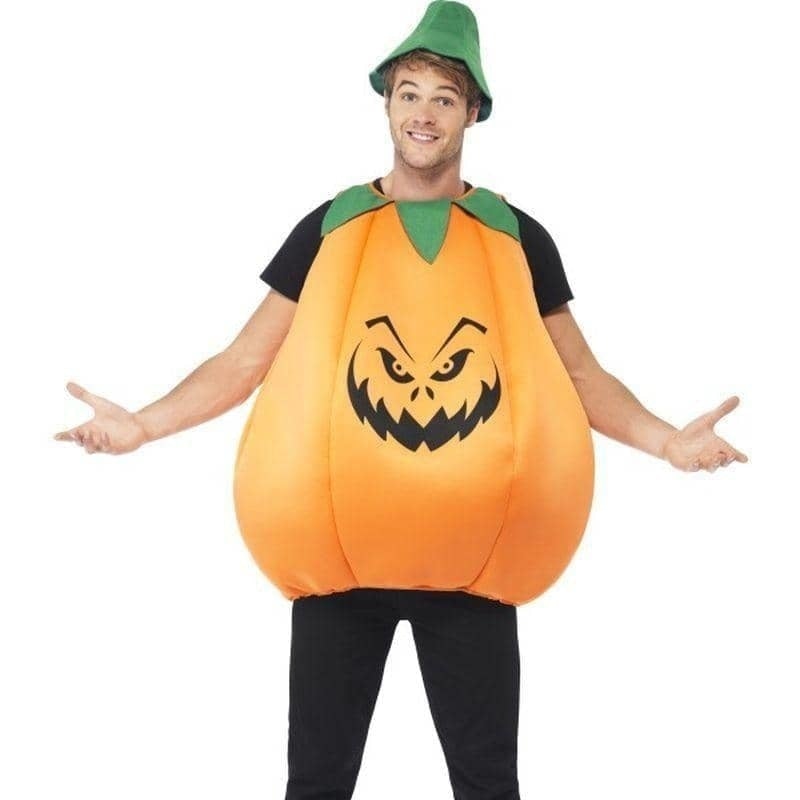 Pumpkin Costume Adult Orange Green Tabard_1