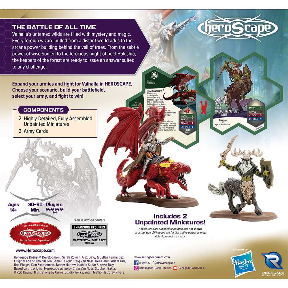 Heroscape: Rising Tide - Sonlen & Halushia, Scion of the Wild Army Expansion 3