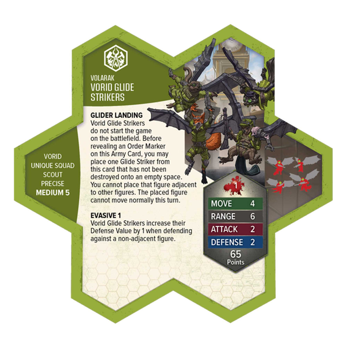 Heroscape: Rising Tide - Wing Commander Tuck Harrigan and Vorid Glidestrikers Army Expansion 6