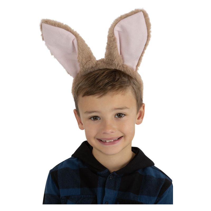 Rabbit Headband Child Brown with Pink Ears Animal Costume Accessory 2