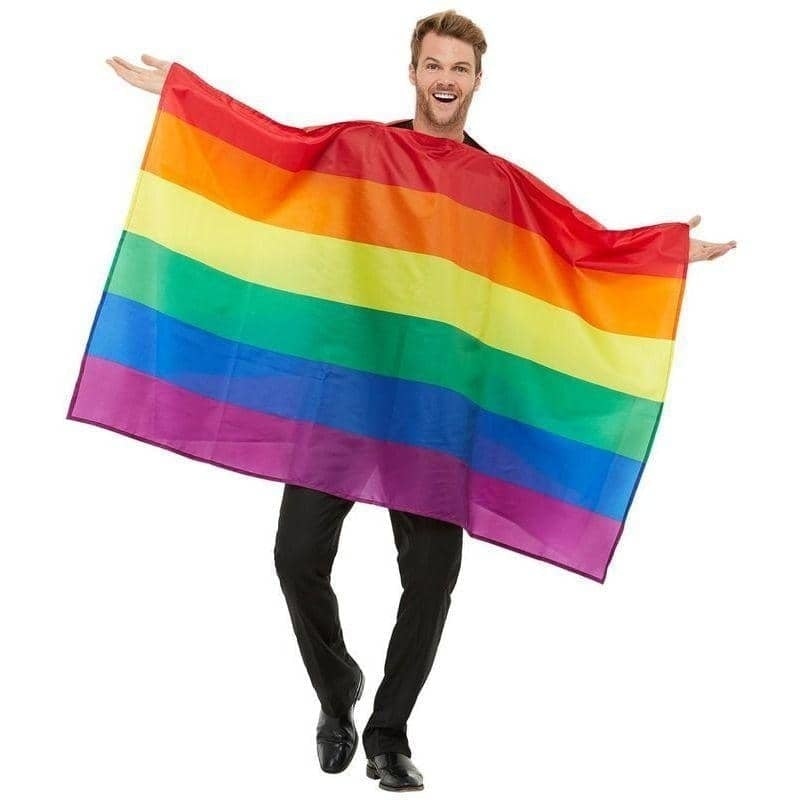Size Chart Rainbow Flag Costume Adult Multi