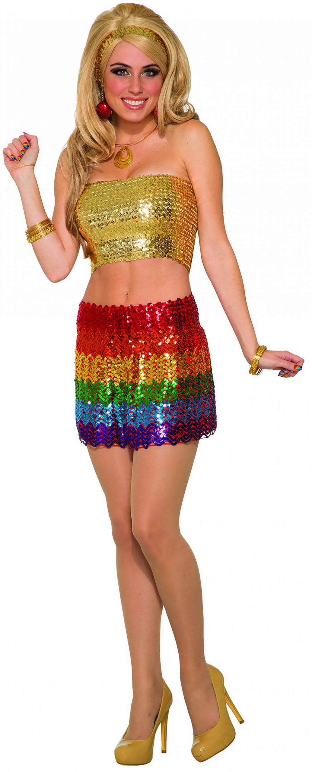 Rainbow Sequin Skirt