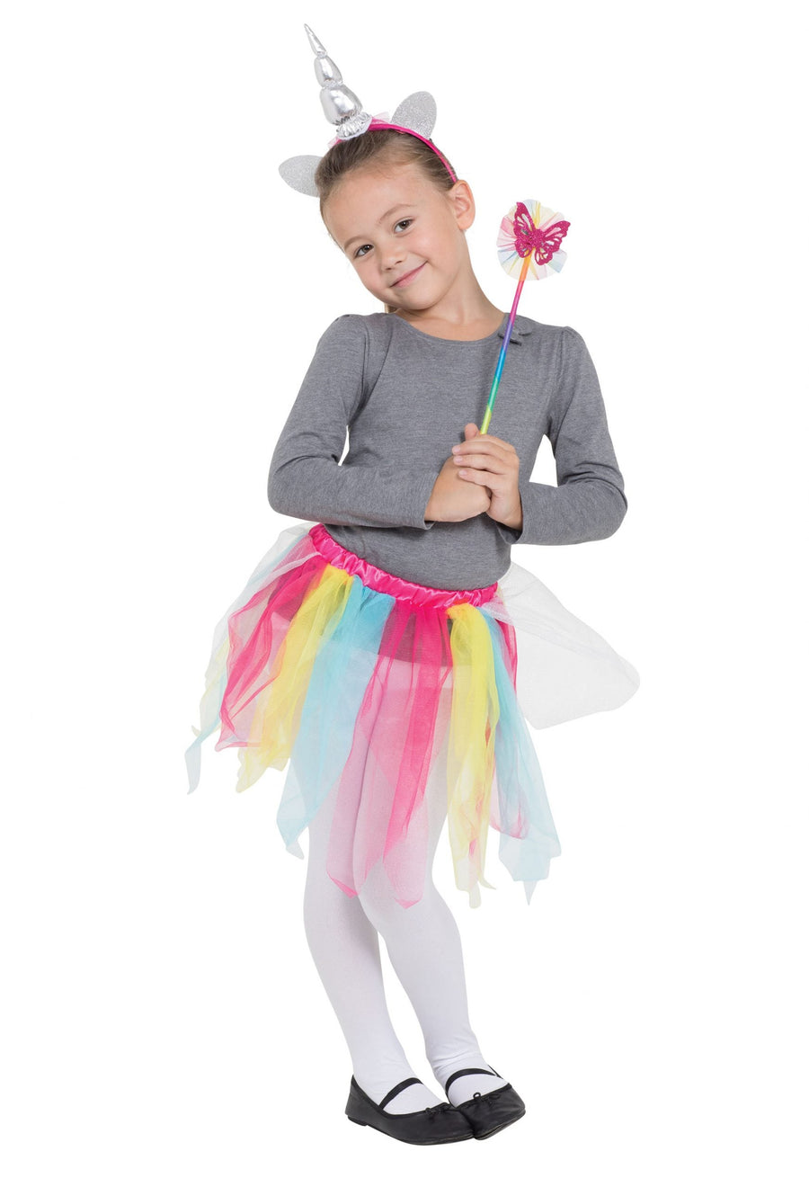 Rainbow Unicorn Tutu Headband & Wand Set_1