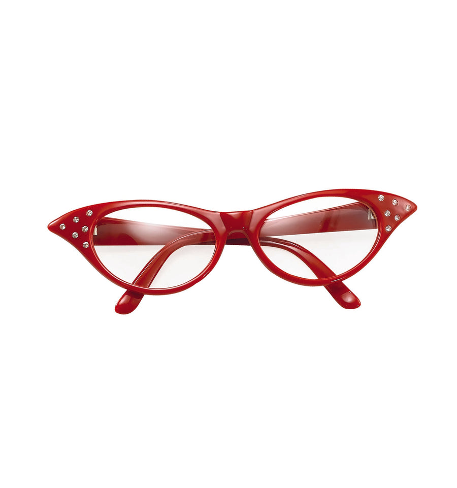 Red Glasses 50s Style Costume Accessory_1