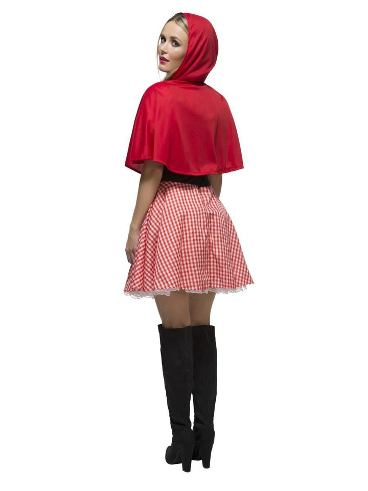 Red Riding Hood Costume Adult White Red Dress and Cape_3