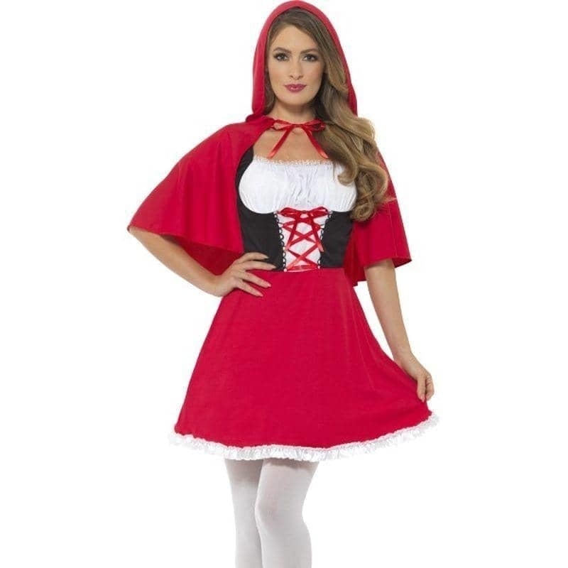 Red Riding Hood Fairy Tale Adult Costume Dress Cape_1