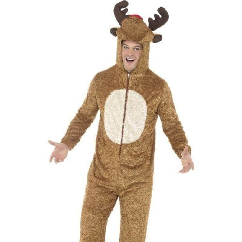 Reindeer Costume Adult Brown White Reindeer Costume Adult Brown White