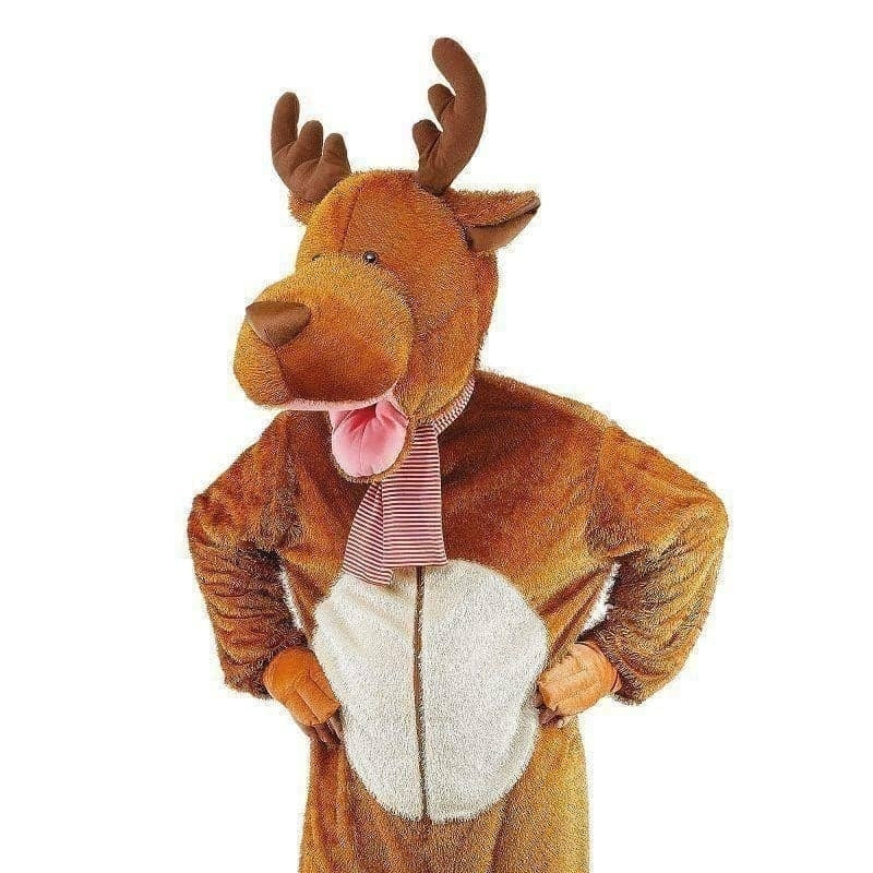 Reindeer Moose Costume Big Head Adult Nativity Suit_2