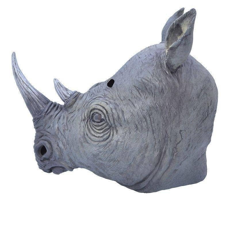 Rhino Mask Overhead Rubber Adult Safari Disguise 3