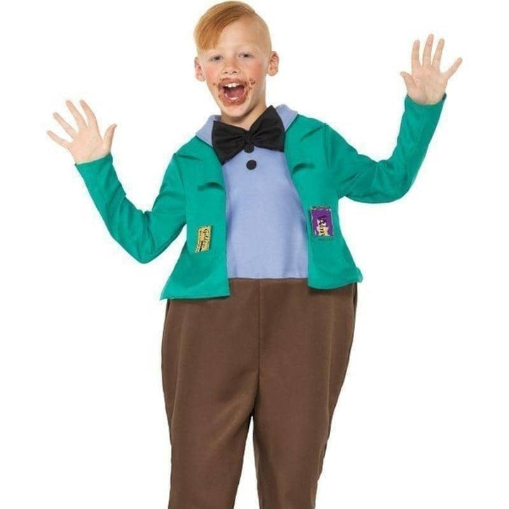 Roald Dahl Deluxe Augustus Gloop Costume Kids Green_1