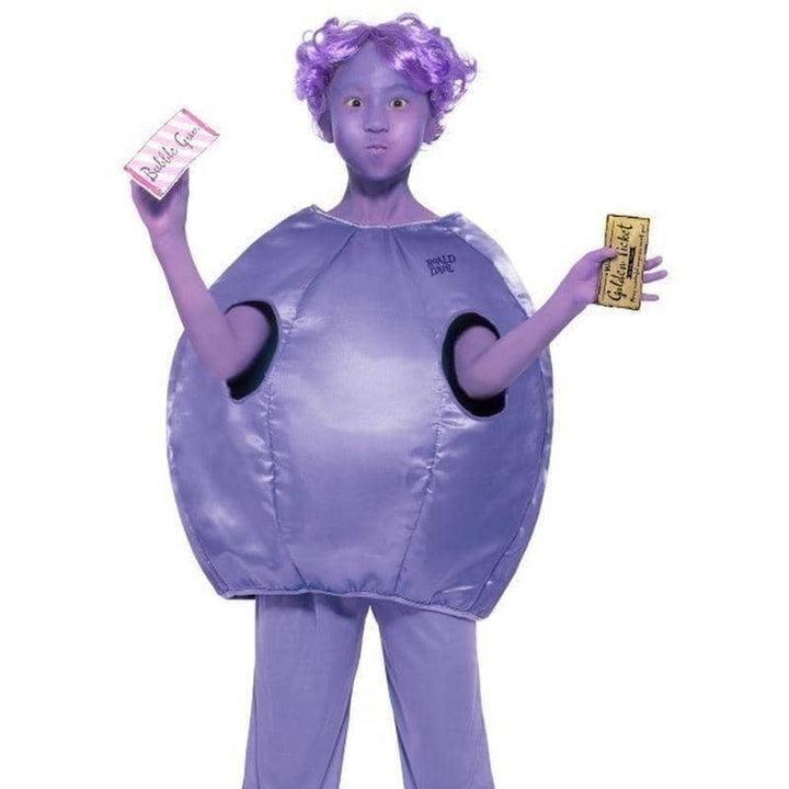 Roald Dahl Deluxe Violet Beauregarde Costume Kids Purple_1