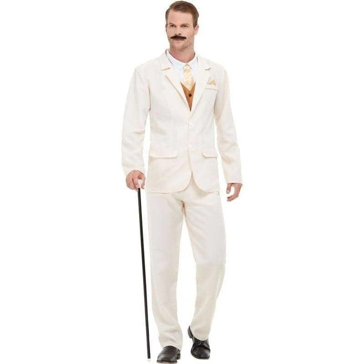 Roaring 20s Gent Costume Adult White_4