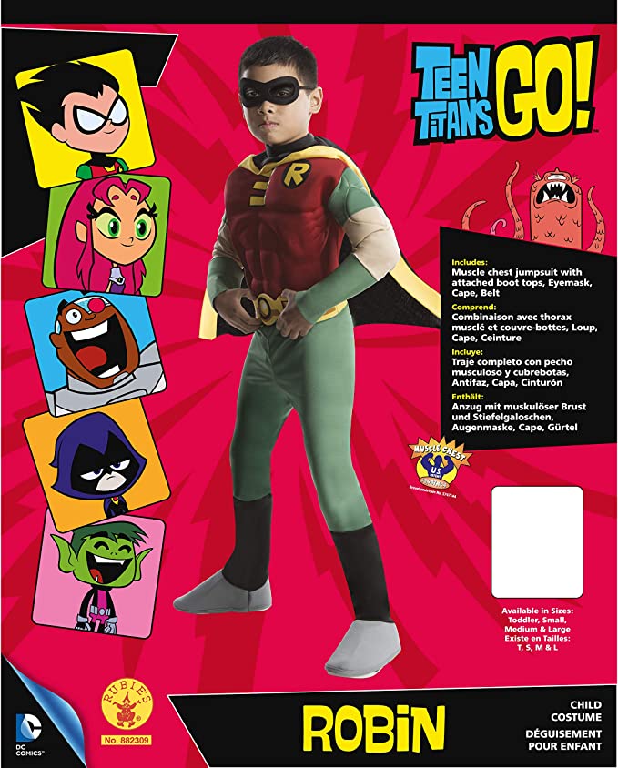 Robin Muscle Chest Kids Costume Batman DC Comics_6
