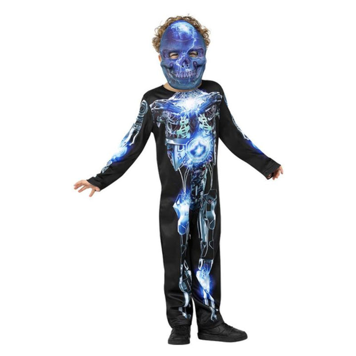 Robotic Skeleton Costume Child Black Blue_1