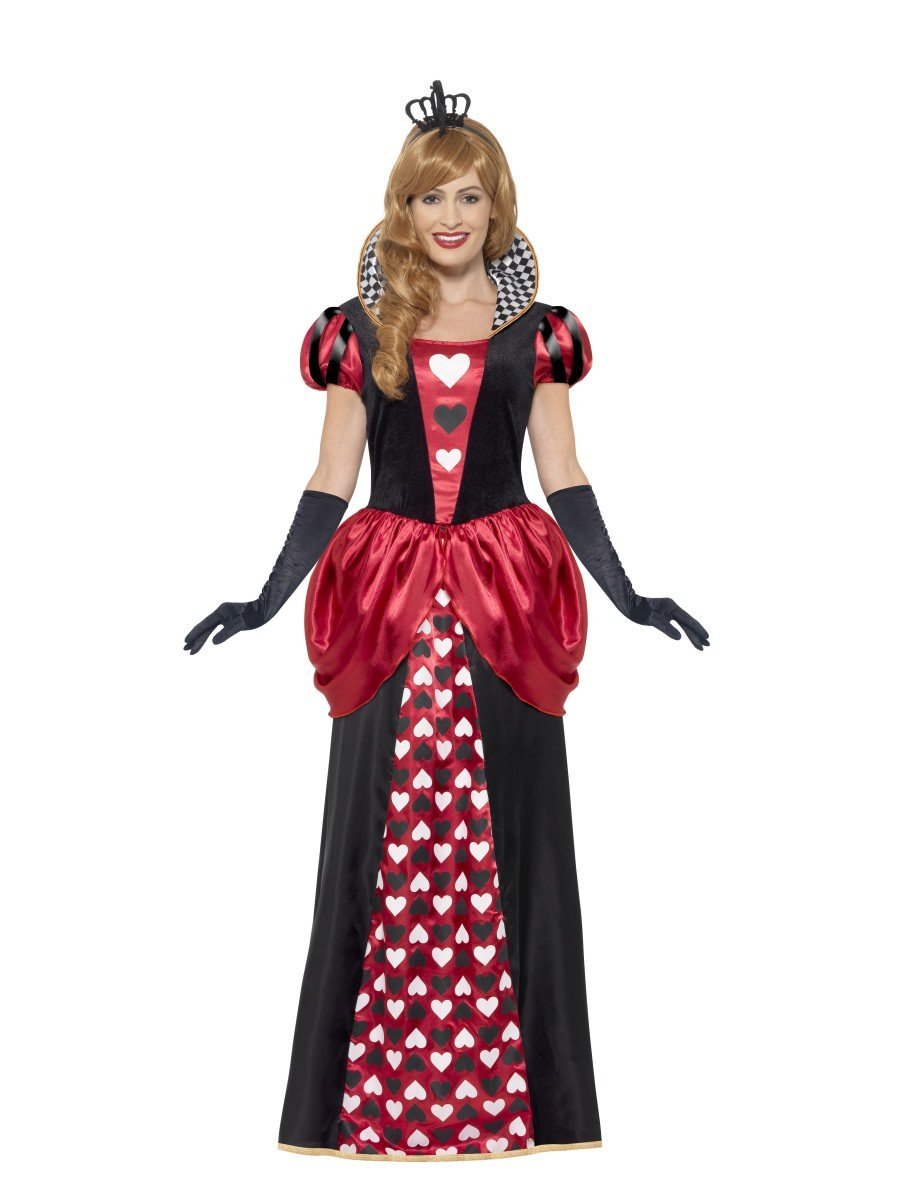 Royal Red Queen Costume Adult Alice In Wonderland Dress Crown_1