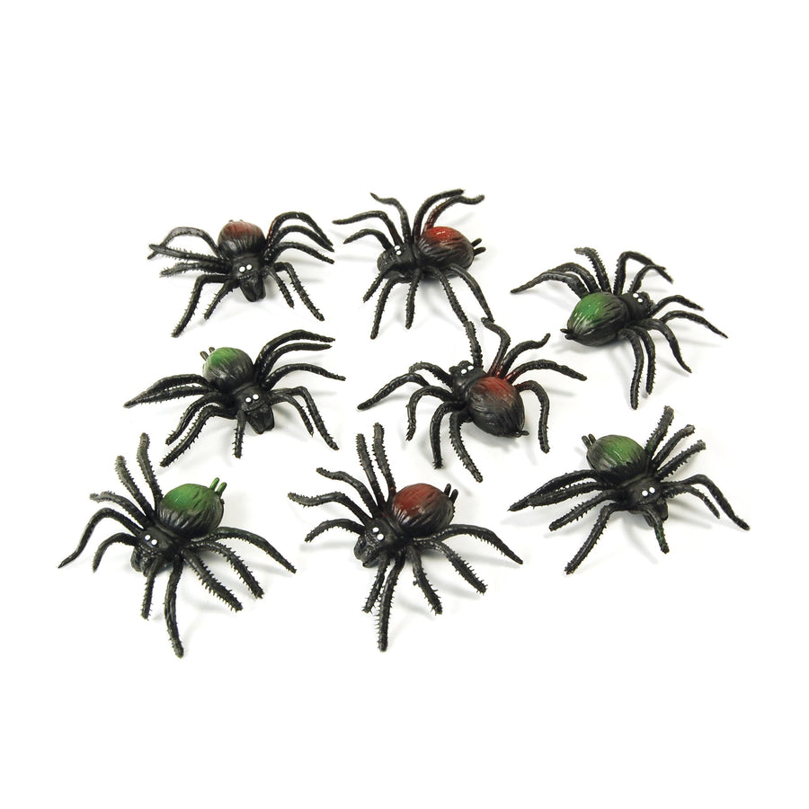 Rubber Spiders Pack of 8 Halloween Props_1