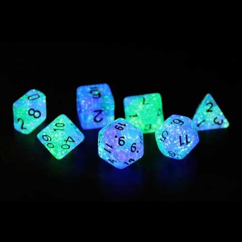 Peacock Glowworm Polyhedral Dice Set Sirius Dice Gaming Accessory 2