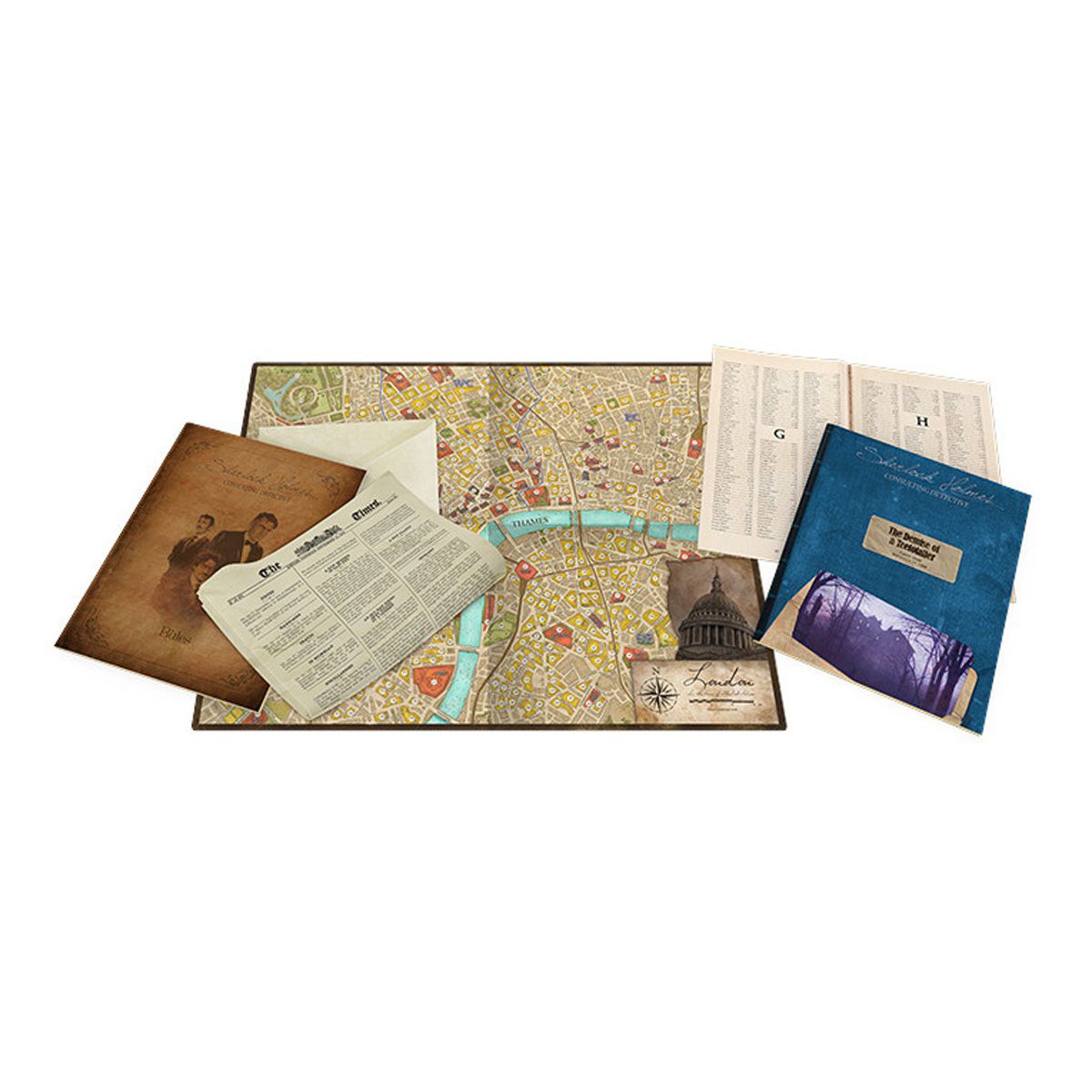 Carlton House and Queens Park Sherlock Holmes Consulting Detective Board Game by Space Cowboys