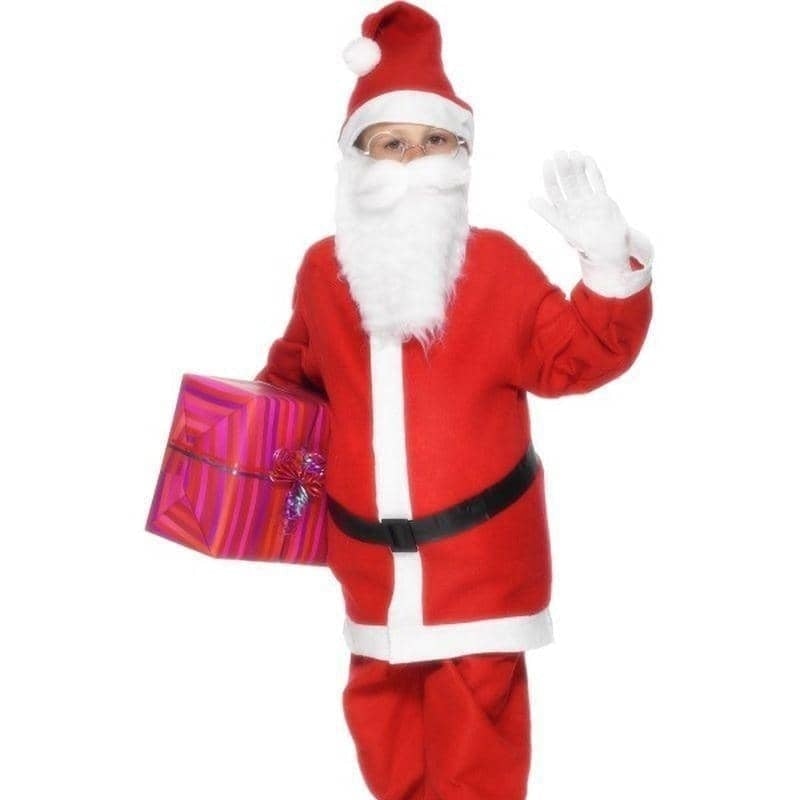 Santa Boy Costume Kids Red White_1