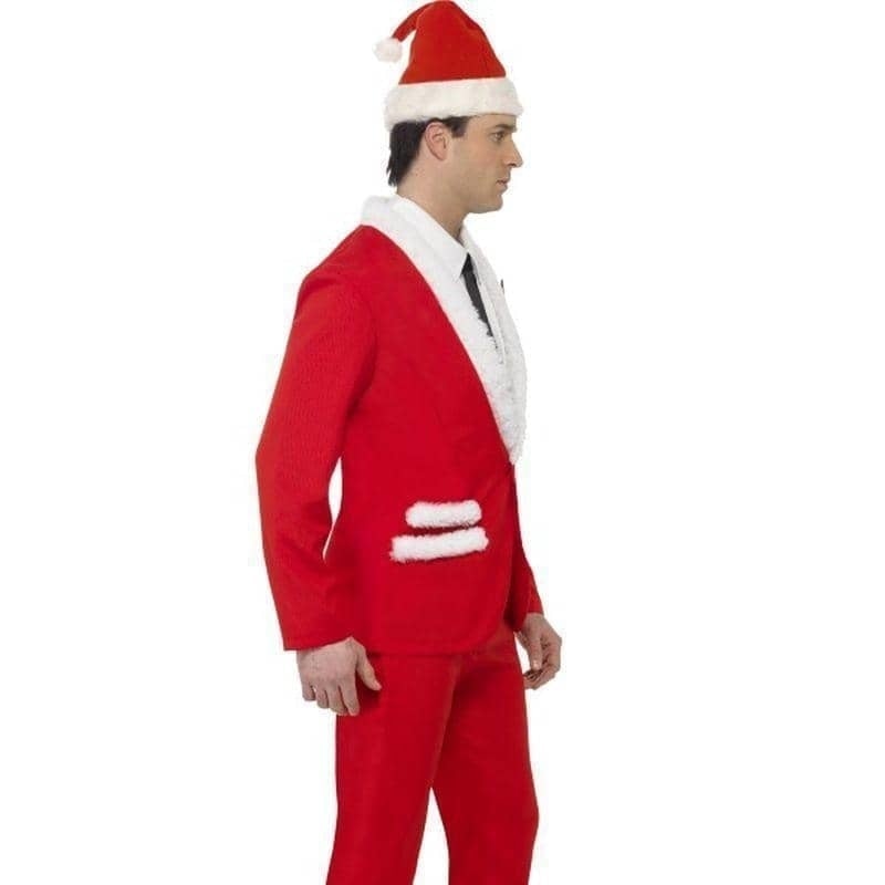 Santa Cool Costume Adult Red White_2