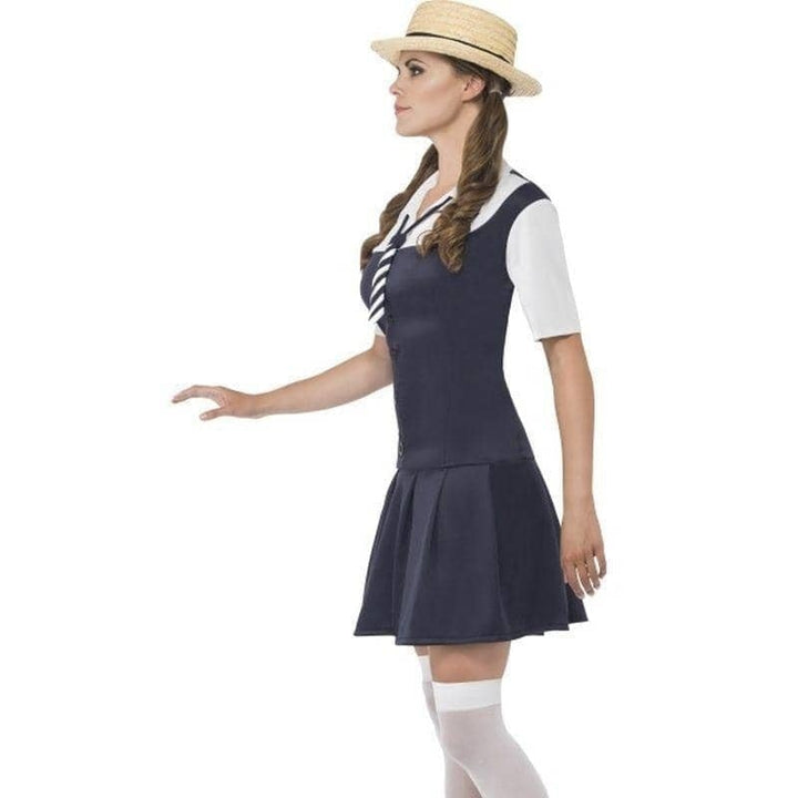 School Girl Costume Adult White Black_3