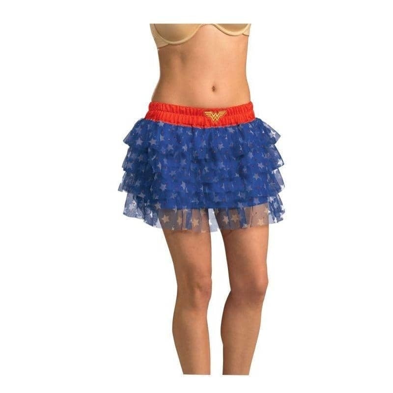 Secret Wishes DC Comics Justice League Superhero Style Adult Skirt With Sequins Wonder Woman_1