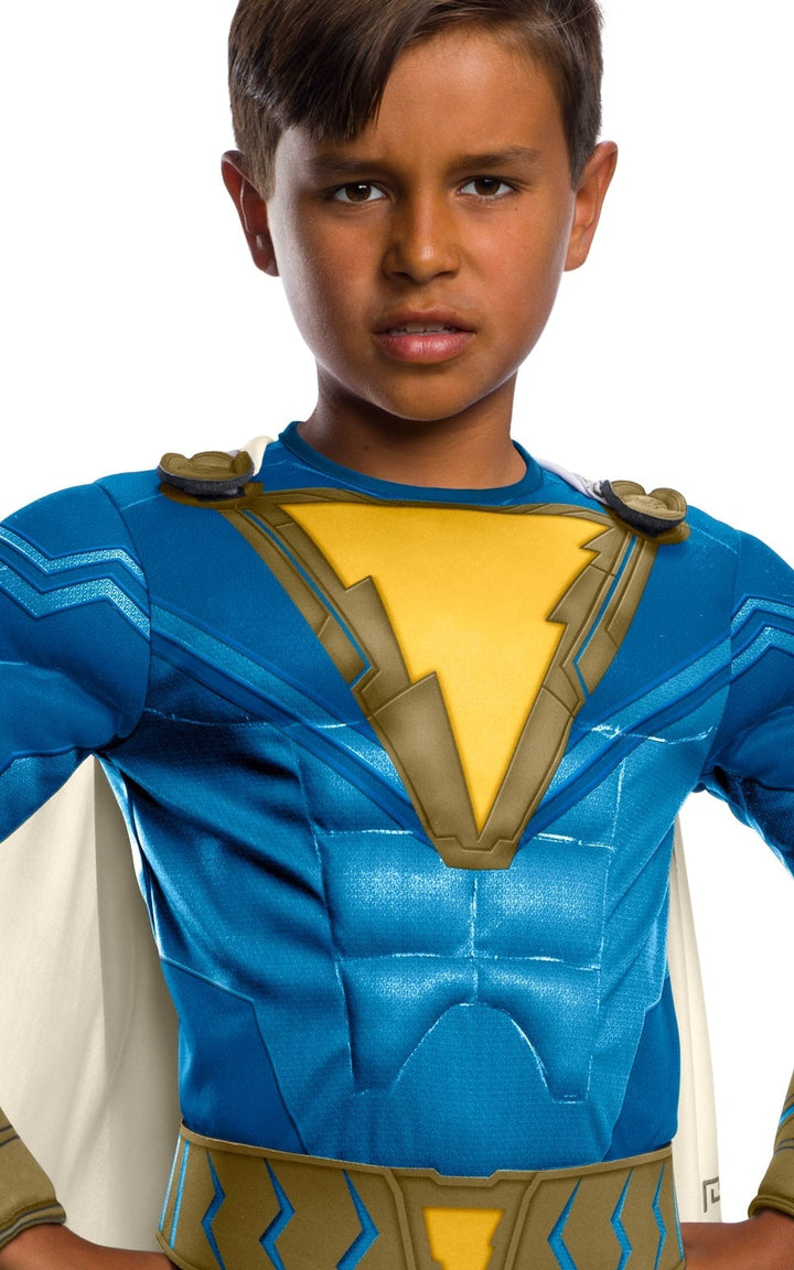 Shazam Freddy Freeman Muscle Blue Jumpsuit Boys Costume_2