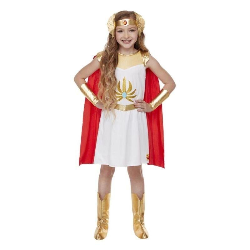 She Ra Costume Girls White Dress and Red Cape_1
