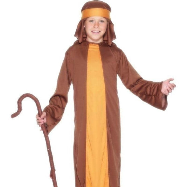 Shepherd Costume Kids Brown Robe Headpiece_1