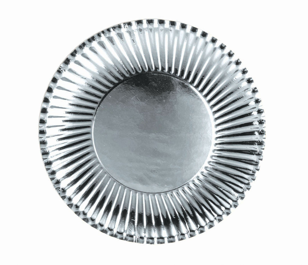 Silver Paper Plates Large 10 Pack 23cm_1