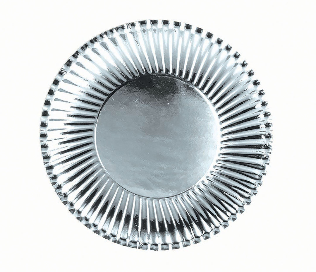 Silver Paper Plates Small 10 Pack 18cm_1