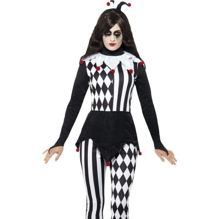 Sinister Female Jester Costume Adult Black_1